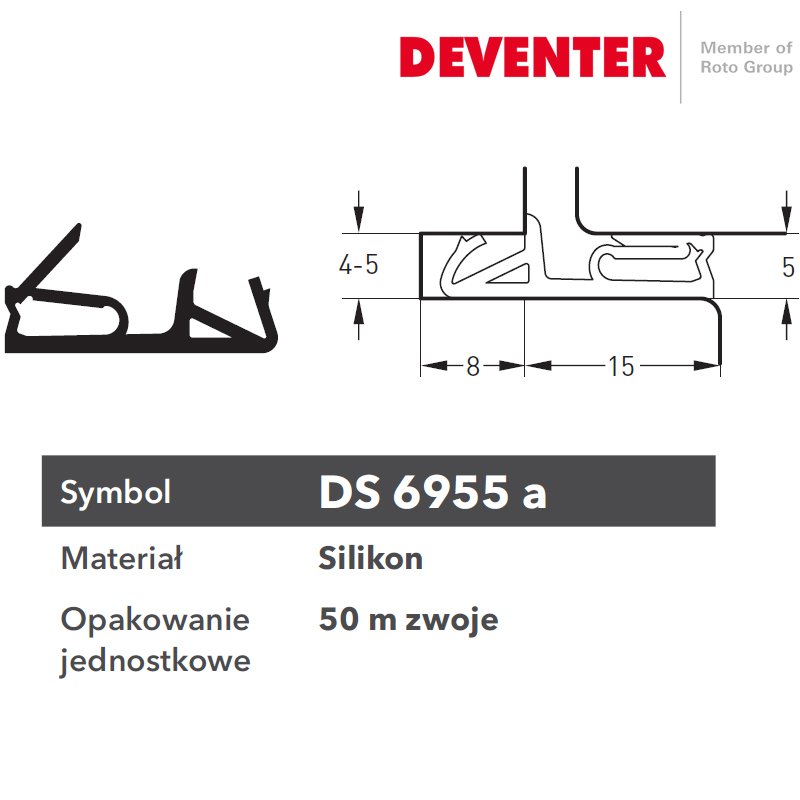 Uszczelka DEVENTER DS 6955 a