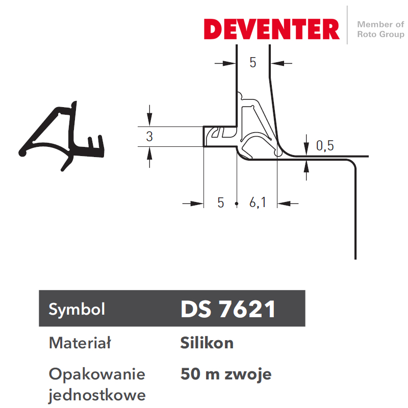 Uszczelka DEVENTER DS 7621