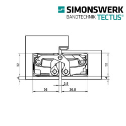 Zawias SIMONSWERK TECTUS TE 540 3D F1 Zawias SIMONSWERK TECTUS TE 540 3D F1