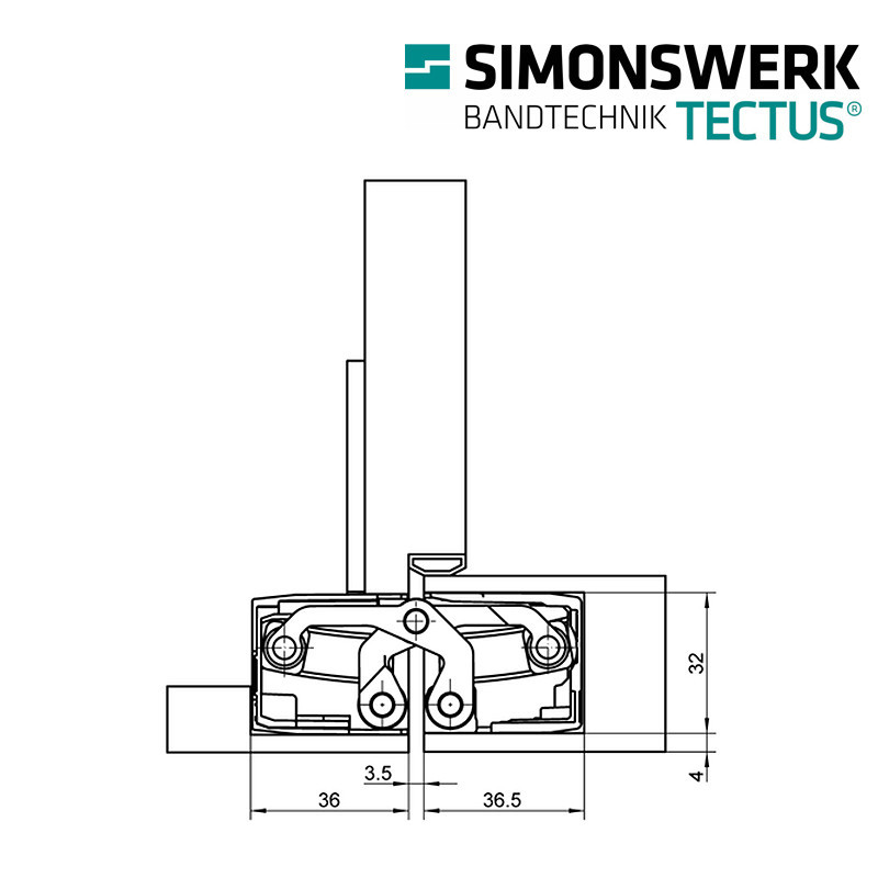 Zawias SIMONSWERK TECTUS TE 540 3D F1 Zawias SIMONSWERK TECTUS TE 540 3D F1