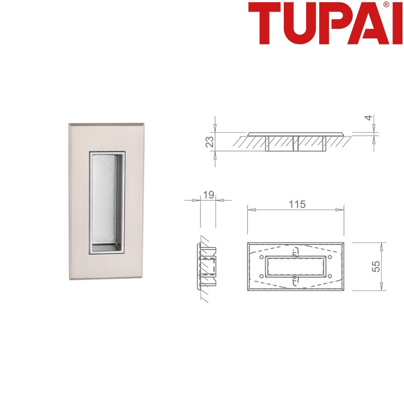 Pochwyt TUPAI 2650 142 nikiel satyna