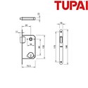 ZAMEK MAGNETYCZNY TUPAI 3597X50-152, KLUCZ 90MM, BIAŁY