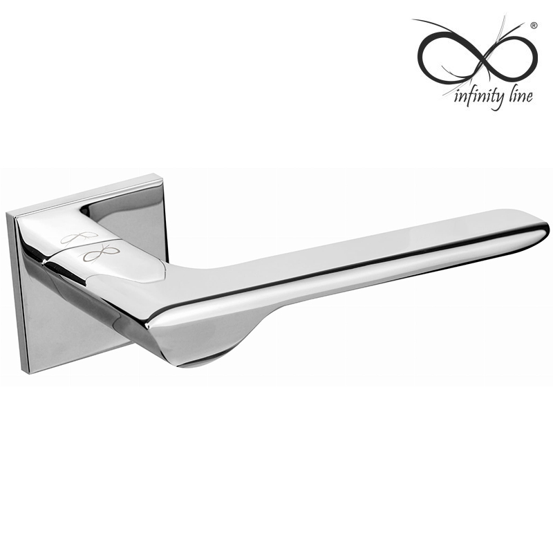 KLAMKA INFINITY   SLIM NA ROZECIE KWADRATOWEJ 5MM LINEA SLIM CHROM