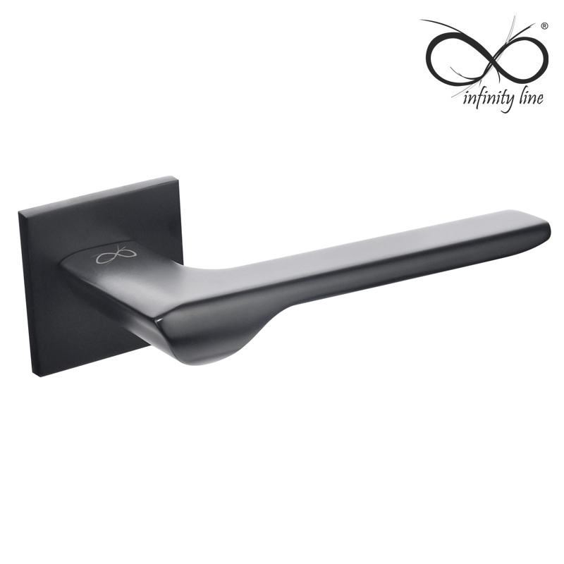 KLAMKA INFINITY   SLIM NA ROZECIE KWADRATOWEJ 5MM LINEA SLIM CZARNY