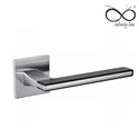 KLAMKA INFINITY SLIM NA ROZECIE KWADRATOWEJ 5MM NICOLA SLIM CHROM MAT / CZARNY / CZARNY