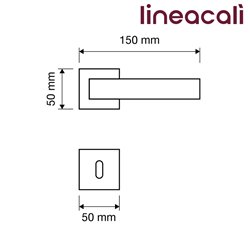KLAMKA ERA SZYLD KWADRATOWY 019 [MAT BRONZE+PATINE MAT] NP LINEA CALI