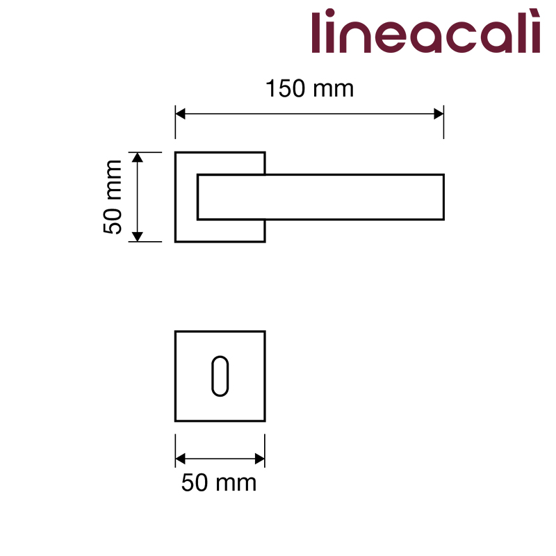 KLAMKA ERA SZYLD KWADRATOWY 019 [SATIN CHROME+POLISHED CHROME] CC LINEA CALI