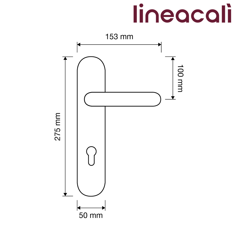 KLAMKA LUCE BEZ OTWORU CR LINEA CALI KLAMKA LUCE BEZ OTWORU CR LINEA CALI