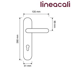 KLAMKA NATURE 72WC [POKRĘTŁO VINTAGE] DX PM LINEA CALI
