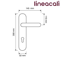KLAMKA NINFA [SZYLD POESIA SMALL 300mm] 72WB OF LINEA CALI