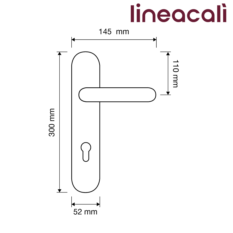 KLAMKA NINFA [SZYLD POESIA SMALL 300mm] 72WB OZ LINEA CALI