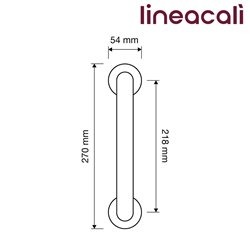 KOMPLET UCHWYTÓW DRZWIOWYCH DALIA PORCELLANA BIANCA 218mm OL [MONTAŻ PRZELOTOWY DO DREWNA] LINEA CALI