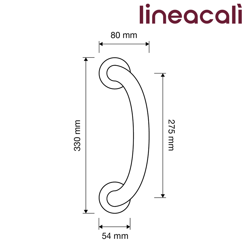 KOMPLET UCHWYTÓW DRZWIOWYCH ELIKA 275mm SZYLDY 108 CM [MONTAŻ PRZELOTOWY DO DREWNA] LINEA CALI