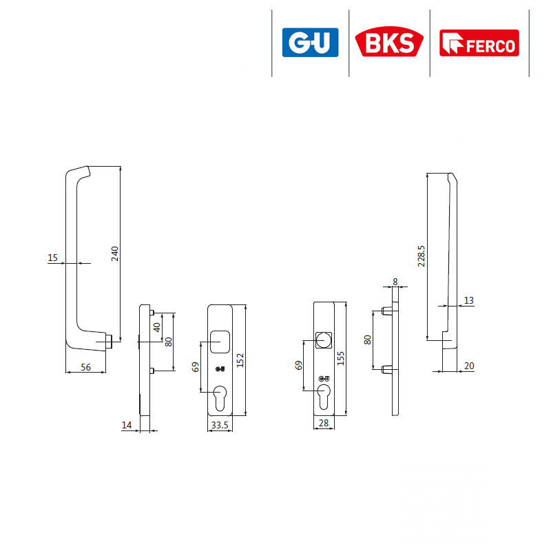 G-U KLAMKA PSK DIRIGENT MZ DWUSTRONNA H:30 G-U KLAMKA PSK DIRIGENT MZ DWUSTRONNA H:30