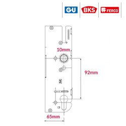 G-U KOMPLET PUSZKI ZAMKA SECURY 65/92/10 G-U KOMPLET PUSZKI ZAMKA SECURY 65/92/10