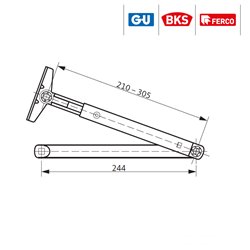 G-U RAMIĘ DO OTS 110/210/440 BRĄZOWE STANDARD G-U RAMIĘ DO OTS 110/210/440 BRĄZOWE STANDARD