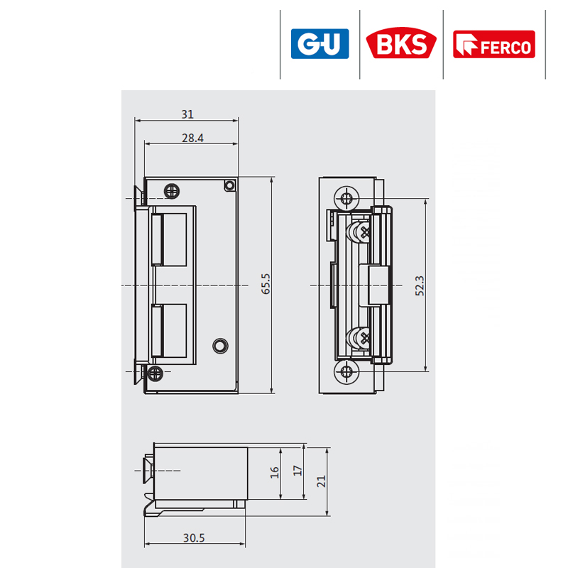 G-U RYGIEL MECHANICZNY ET8 -24V AC/DC 12V DC 60N SZARY BLOK G-U RYGIEL MECHANICZNY ET8 -24V AC/DC 12V DC 60N SZARY BLOK
