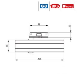 G-U SAMOZAMYKACZ OTS 430 BEZ RAMIENIA BIAŁY G-U SAMOZAMYKACZ OTS 430 BEZ RAMIENIA BIAŁY