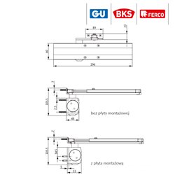 G-U SAMOZAMYKACZ OTS 536 Z RAMIENIEM STANDARD SREBRNY G-U SAMOZAMYKACZ OTS 536 Z RAMIENIEM STANDARD SREBRNY