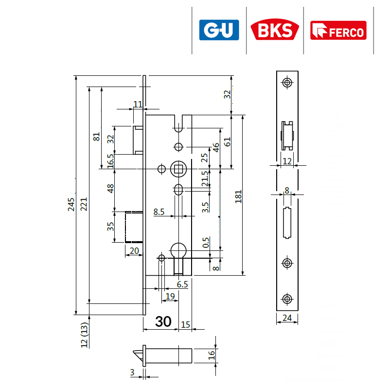 G-U ZAMEK B 1314 30/92 MM ST.24X245-EKG-PZ-N8-NISI G-U ZAMEK B 1314 30/92 MM ST.24X245-EKG-PZ-N8-NISI
