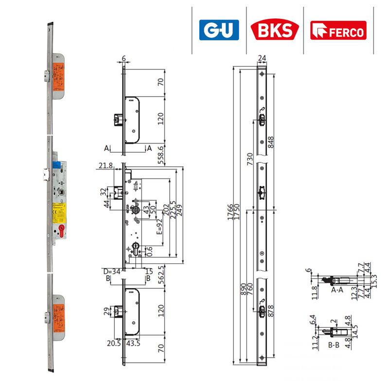 G-U ZAMEK WIELOPUNKTOWY PANIK  D34-PZ-U24X6