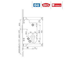 G-U ZESTAW PUSZKI DODATKOWEJ ZAMKA D55 G-U ZESTAW PUSZKI DODATKOWEJ ZAMKA D55
