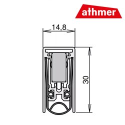 USZCZELKA OPADAJĄCA SCHALL-EX L-15/30 WS 833mm [635mm]  ATHMER