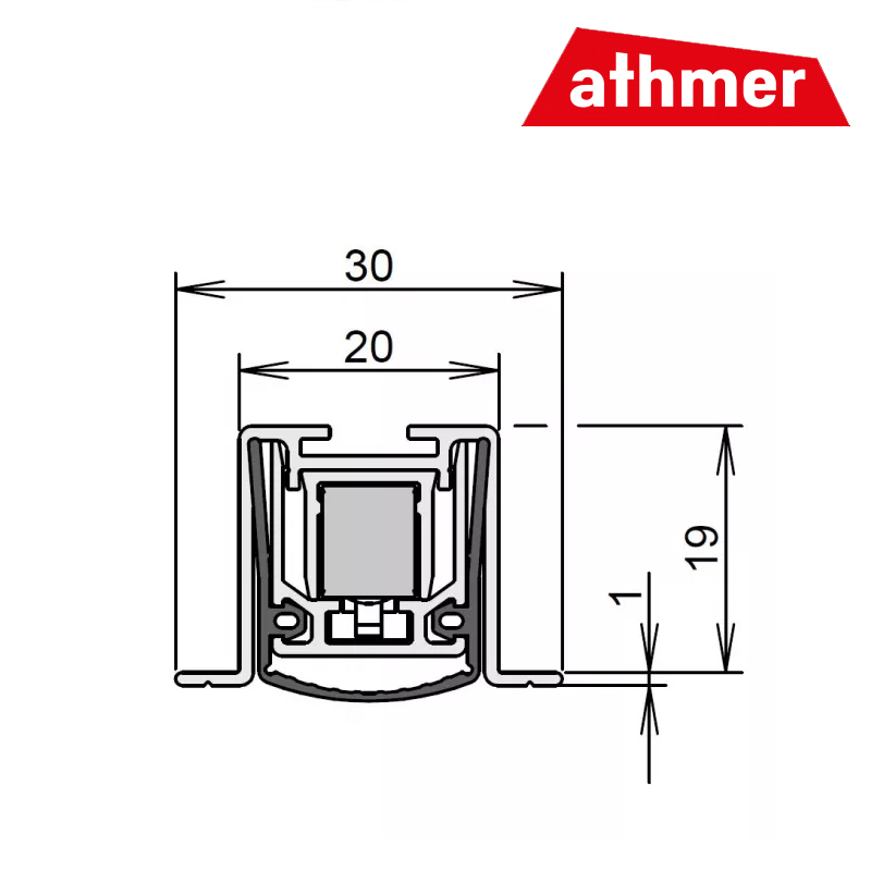 USZCZELKA OPADAJĄCA STADI L-20/20 OS 1085mm [855mm] [AKCESORIA 5503] ATHMER