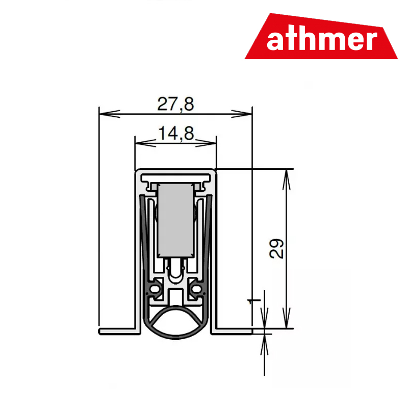 USZCZELKA OPADAJĄCA SCHALL-EX L-15/30 OS 950mm [760mm] ATHMER