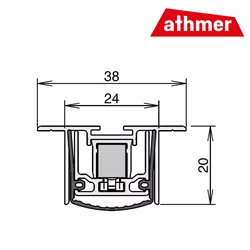 USZCZELKA OPADAJĄCA STADI L-24/20 TS SILIKON 1200mm [1050mm] [AKCESORIA 5503] ATHMER