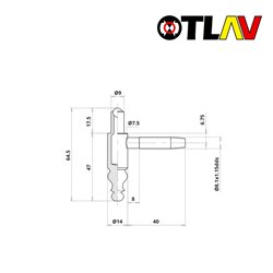 DOLNA CZĘŚĆ ZAWIASU OT 190 140 8,1x40mm BRĄZOWIONA OTLAV DOLNA CZĘŚĆ ZAWIASU OT 190 140 8,1x40mm BRĄZOWIONA OTLAV