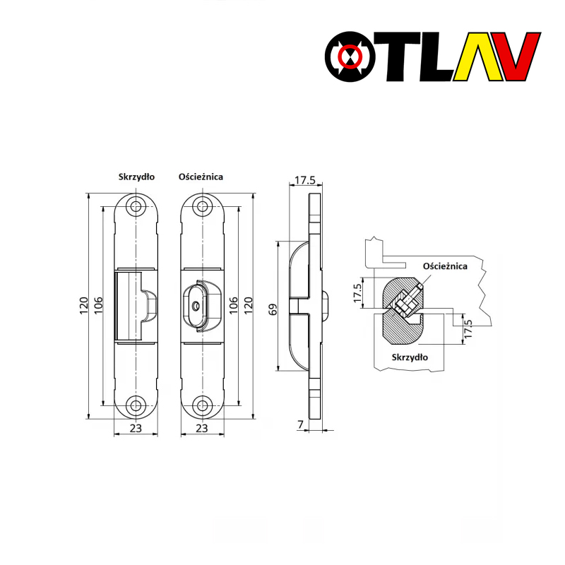 STABILIZATOR INVISACTA 230 CHROMOWANY MATOWY OTLAV STABILIZATOR INVISACTA 230 CHROMOWANY MATOWY OTLAV