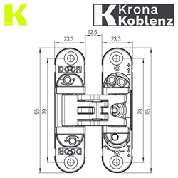 ZAWIAS WPUSZCZANY KUBICA K6200 (WKRĘCANE NAKŁADKI) NIKLOWANY MATOWY KOBLENZ ZAWIAS WPUSZCZANY KUBICA K6200 (WKRĘCANE NAKŁADKI) NIKLOWANY MATOWY KOBLENZ
