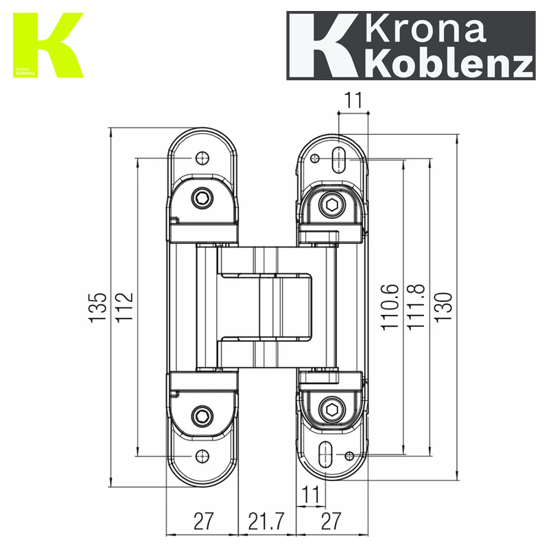 ZAWIAS WPUSZCZANY KUBICA K2780 LAKIEROWANY NA CZARNO KOBLENZ ZAWIAS WPUSZCZANY KUBICA K2780 LAKIEROWANY NA CZARNO KOBLENZ