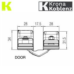 ZAWIAS WPUSZCZANY KARAKTER K8080 [80KG] NIKLOWANY MATOWY KOBLENZ