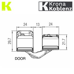 ZAWIAS WPUSZCZANY ATOMIKA SLIM K8060 [60KG] NIKLOWANY MATOWY KOBLENZ