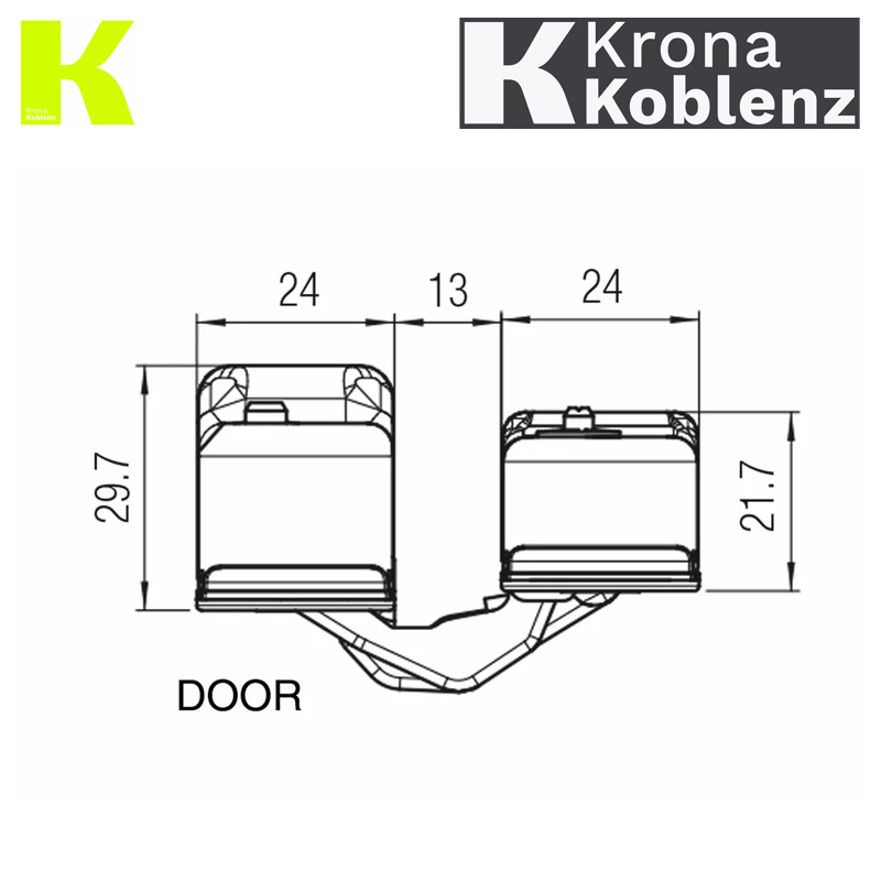 ZAWIAS WPUSZCZANY ATOMIKA SLIM K8060 [60KG] NIKLOWANY MATOWY KOBLENZ