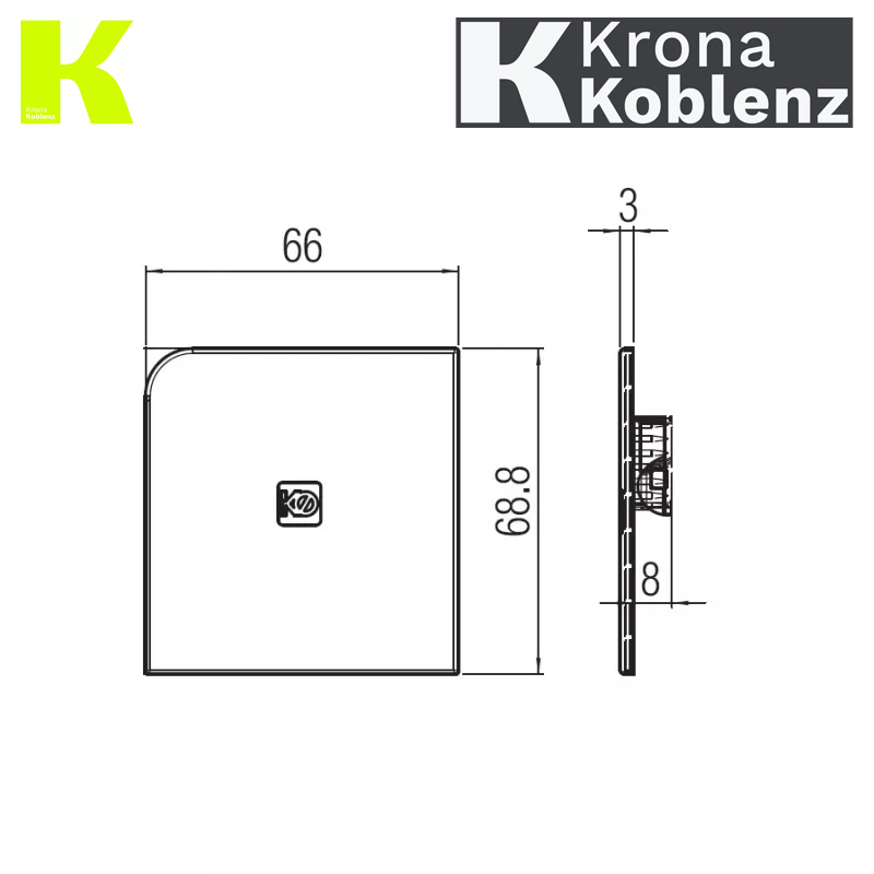ZAŚLEPKA BOCZNA OSŁONY [PRAWA] KOBLENZ