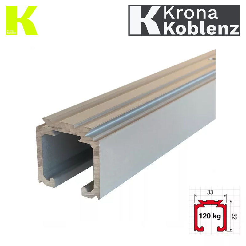 SZYNA SYSTEM 500 NEW DO 120KG ALUMINIUM ANODYZOWANE 3m KOBLENZ