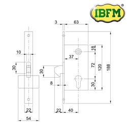 ZAMEK HAKOWY 72WB E37mm, GALWANIZOWANY NA BIAŁO IBFM ZAMEK HAKOWY 72WB E37mm, GALWANIZOWANY NA BIAŁO IBFM