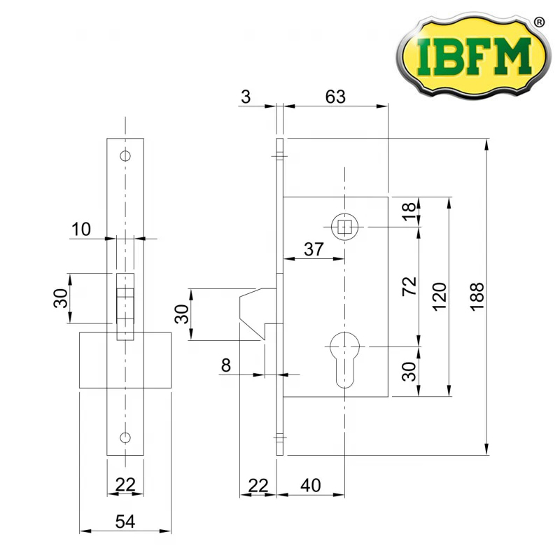 ZAMEK HAKOWY 72WB E37mm, GALWANIZOWANY NA BIAŁO IBFM ZAMEK HAKOWY 72WB E37mm, GALWANIZOWANY NA BIAŁO IBFM