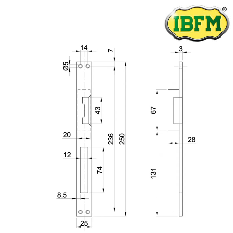 ELEKTROZACZEP Z PAMIĘCIĄ, 250x25mm, LAKIEROWANY SREBRNY IBFM ELEKTROZACZEP Z PAMIĘCIĄ, 250x25mm, LAKIEROWANY SREBRNY IBFM