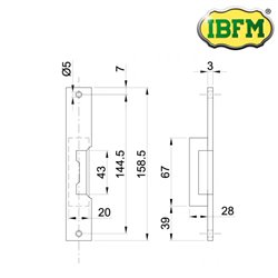 ELEKTROZACZEP Z PAMIĘCIĄ, 158x25mm, LAKIEROWANY SREBRNY IBFM ELEKTROZACZEP Z PAMIĘCIĄ, 158x25mm, LAKIEROWANY SREBRNY IBFM