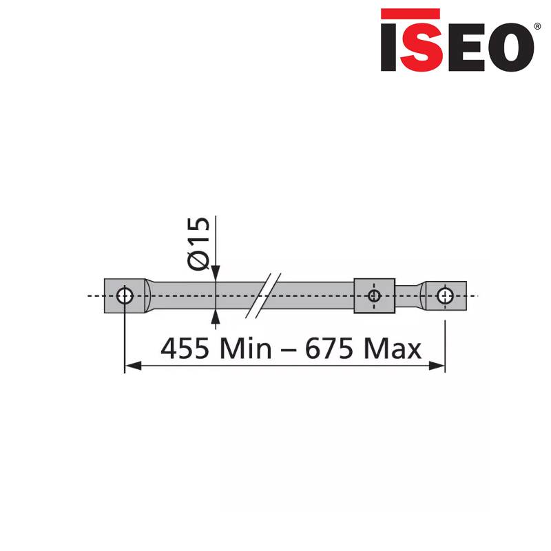 PRĘTY DŁUGOŚĆ 455-675mm DO RYGLI IS-0000001230000 ISEO