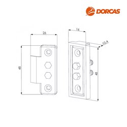 STYKI ELEKTRYCZNE PODWÓJNE Z PODKŁADKAMI [CZARNE] DORCAS