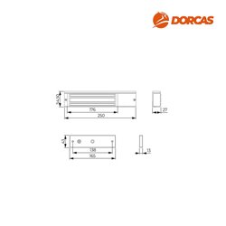 ZWORA ELEKTROMAGNETYCZNA 280kg, 12/24VDC, DIODA LED, CZUJNIK HALLA, KONTAKTRON DORCAS ZWORA ELEKTROMAGNETYCZNA 280kg, 12/24VDC, DIODA LED, CZUJNIK HALLA, KONTAKTRON DORCAS