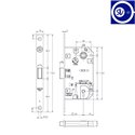 ZAMEK STV MAGNETYCZNY 90KL E50mm NIKLOWANY MATOWY STV