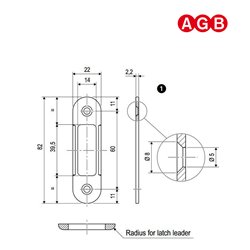 ZACZEP AGB EASY-MATIC 22X82MM SYMETRYCZNY OKRĄGŁE KOŃCE MOSIĄDZOWANY ZACZEP AGB EASY-MATIC 22X82MM SYMETRYCZNY OKRĄGŁE KOŃCE MOSIĄDZOWANY