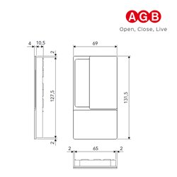 UCHWYT AGB WAVE WKŁADKA BIAŁY RAL 9016 UCHWYT AGB WAVE WKŁADKA BIAŁY RAL 9016