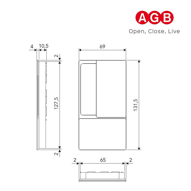 UCHWYT AGB WAVE WKŁADKA BIAŁY RAL 9016 UCHWYT AGB WAVE WKŁADKA BIAŁY RAL 9016